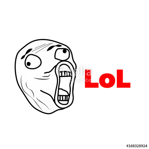 500x500 Lol Meme Face Vector Stock Image And Royalty Free Vector