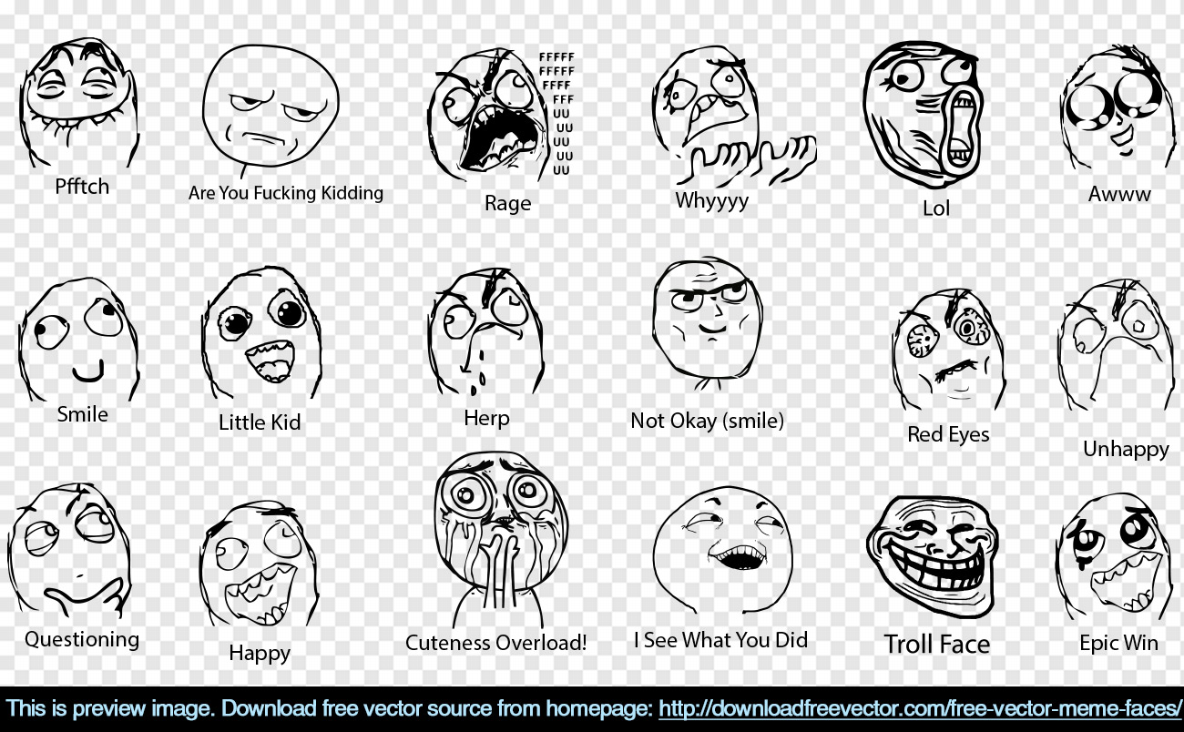 1300x804 Vector Meme Faces Free Vectors Ui Download