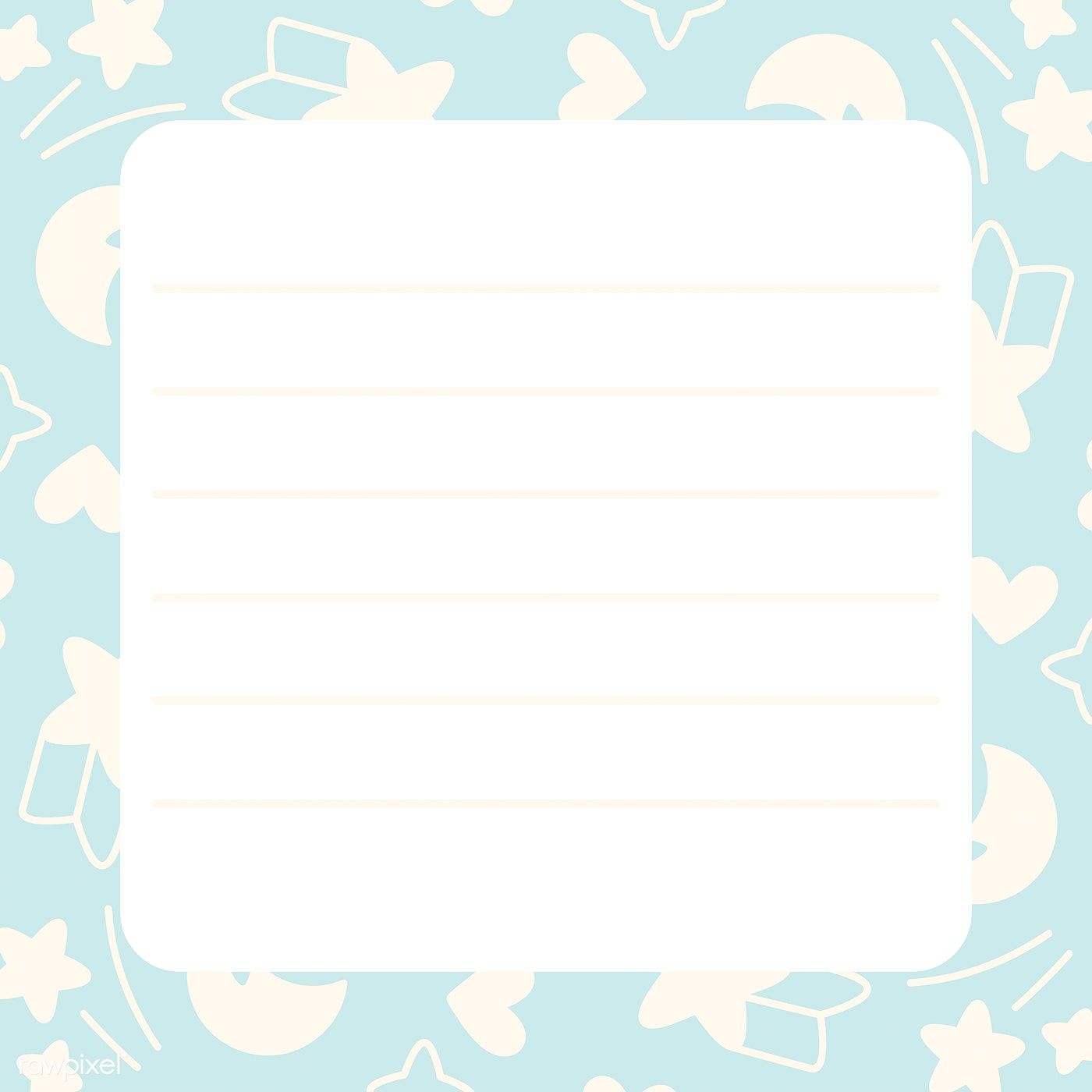 1400x1400 Download Premium Vector Of Blue Doodle Stars Memo Vector