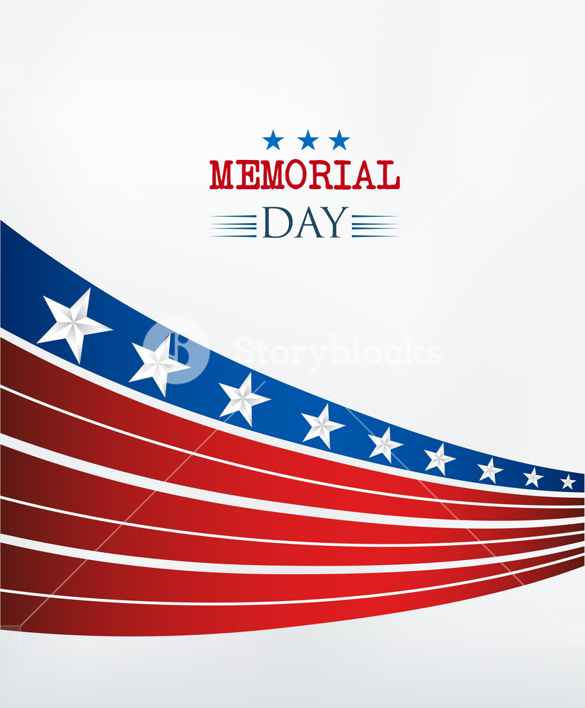 Memorial Day Vector Illustration With American Flag Royalty Free 826x1000 Memorial Day Vector Illustration With American Flag Royalty Free