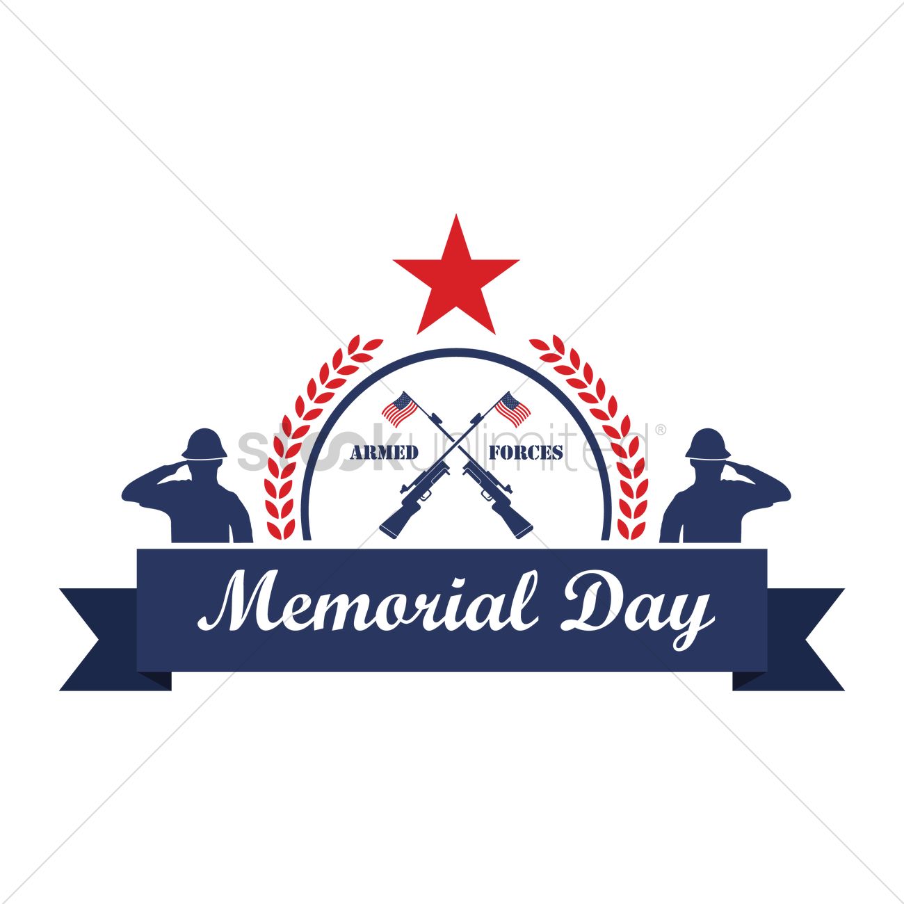 Memorial Day Vector Image 1300x1300 Memorial Day Vector Image