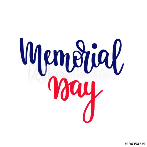 Memorial Day Vector Lettering Patriotic American Holiday Banner 500x500 Memorial Day Vector Lettering Patriotic American Holiday Banner