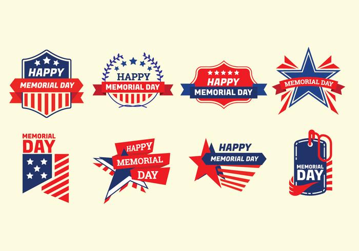 Set Of Memorial Day Label Vectors 700x490 Set Of Memorial Day Label Vectors