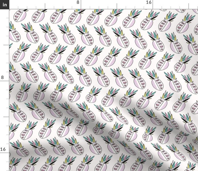 Memphis Tropical Pineapple Fruit Pattern 695x600 Memphis Tropical Pineapple Fruit Pattern
