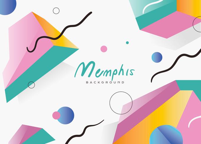 Abstract Memphis Pattern Background Vector Flat Gradient 681x490 Abstract Memphis Pattern Background Vector Flat Gradient
