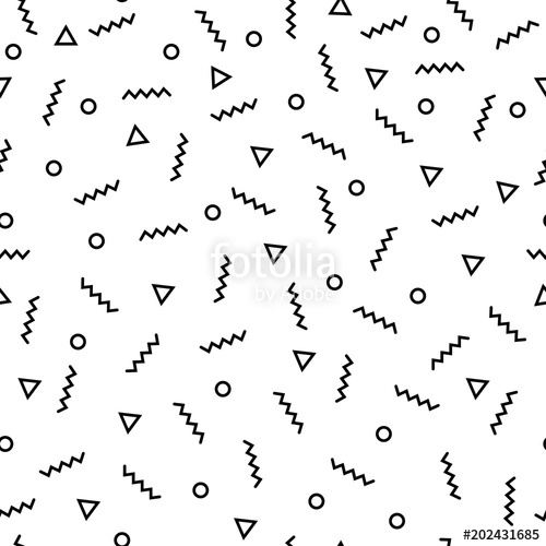Memphis Pattern, Seamless Trend Background Stock Image 500x500 Memphis Pattern, Seamless Trend Background Stock Image