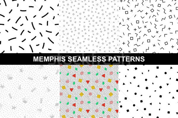 Collection Of Abstract Memphis Patterns Vector Illustration 600x399 Collection Of Abstract Memphis Patterns Vector Illustration