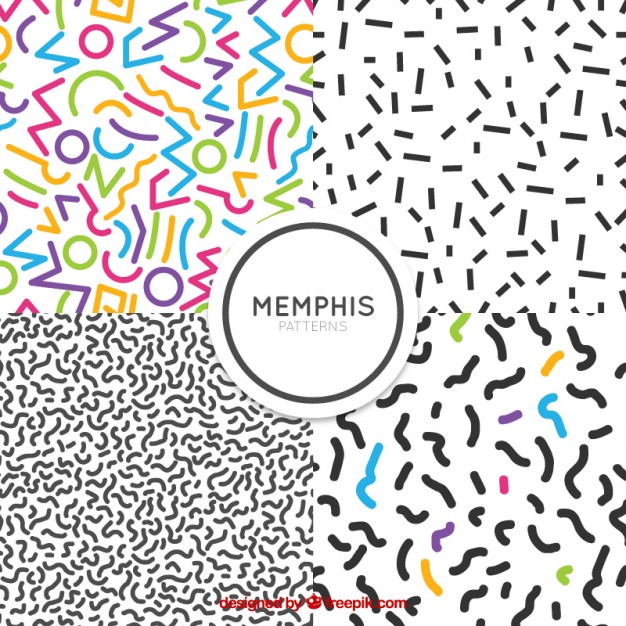 Colorful Pattern Collection In Memphis Style Vector Free Download 626x626 Colorful Pattern Collection In Memphis Style Vector Free Download
