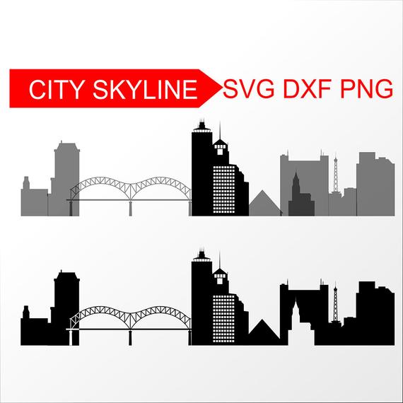 570x570 Memphis Tennessee Svgmemphis Vector Skyline Memphis Etsy
