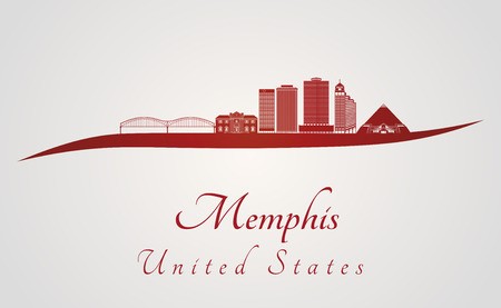 450x277 Memphis Tennessee City Skyline Silhouette Vector Illustration