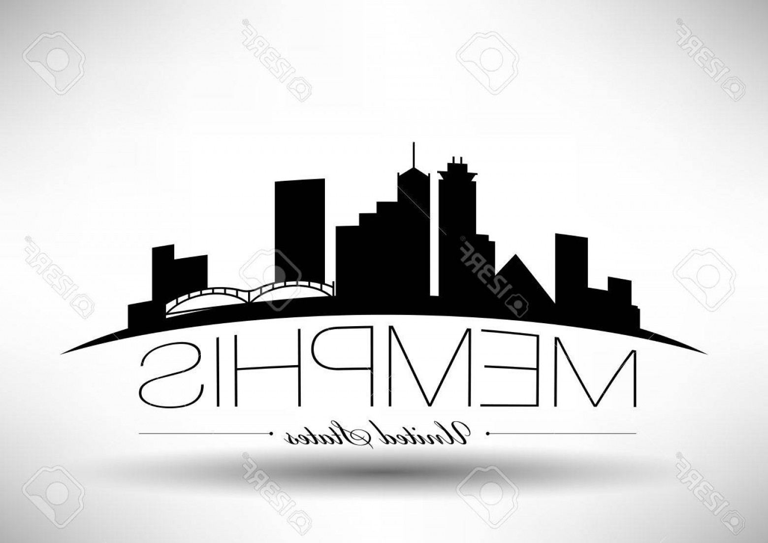 1560x1102 Photostock Vector Vector Graphic Design Of Memphis City Skyline