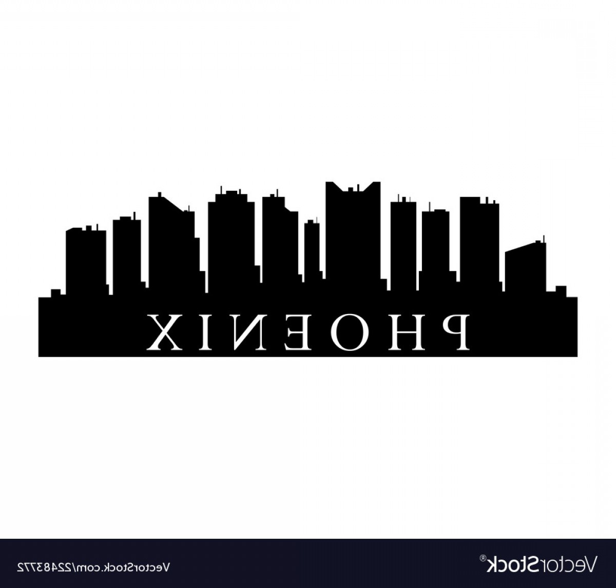 1200x1146 Arizona City Phoenix Silhouette Skyline Vectors Newwaysys
