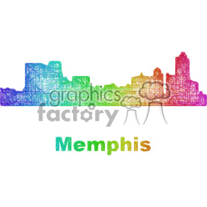 300x300 City Skyline Vector Clipart Usa Memphis Royalty Free Gif