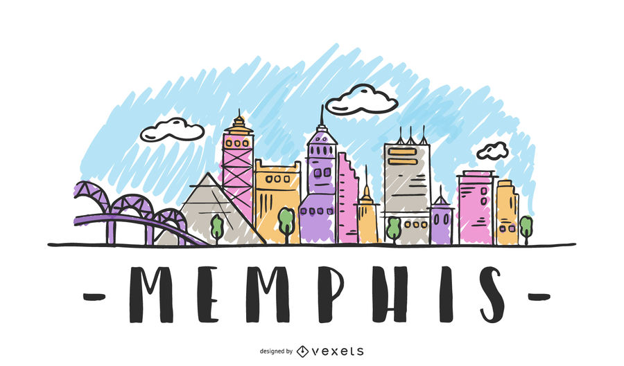 900x529 Memphis, Usa Skyline Design