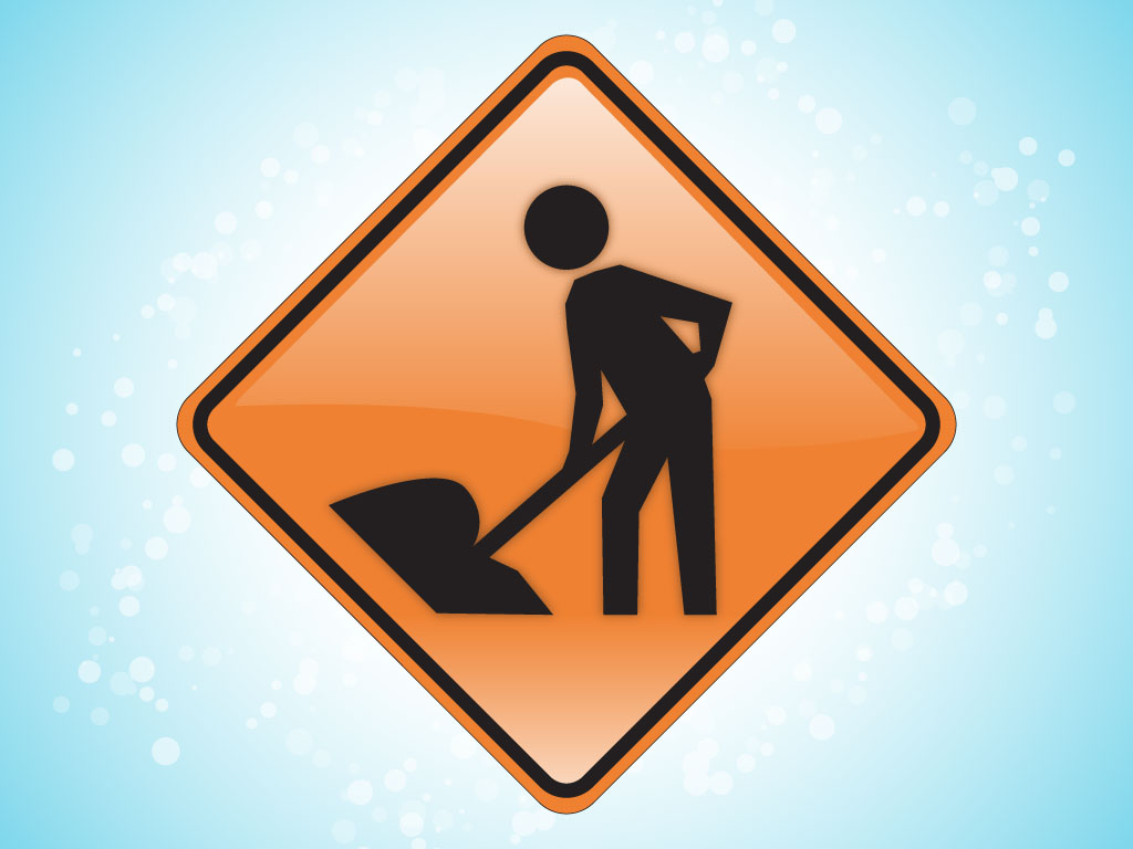 1024x768 Glossy At Work Sign