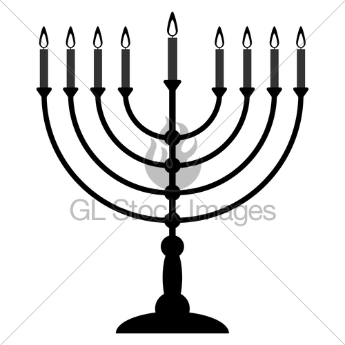 500x500 Menorah For Hanukkah Religion Icon Vector Illustration Gl