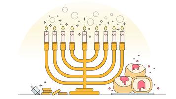 356x200 Menorah Free Vector Art