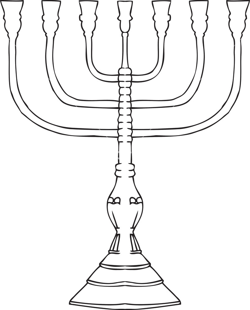 805x1000 Menorah Vector Element Royalty Free Stock Image