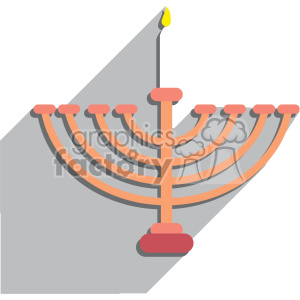 300x300 Hanukkah Menorah Flat Vector Art No Background Clipart Royalty