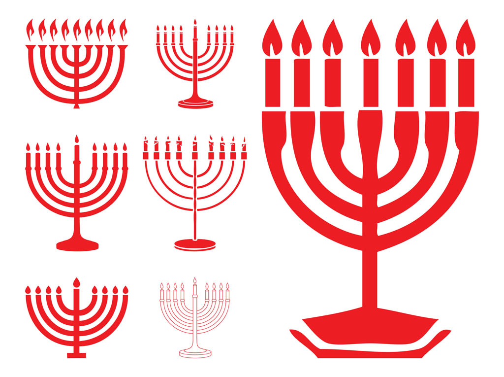 1024x765 Hanukkah Menorahs Vector Art Graphics