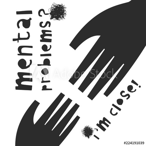 500x500 Mental Health Vector Illustration