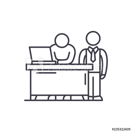 500x500 Business Mentor Line Icon Concept Business Mentor Vector Linear