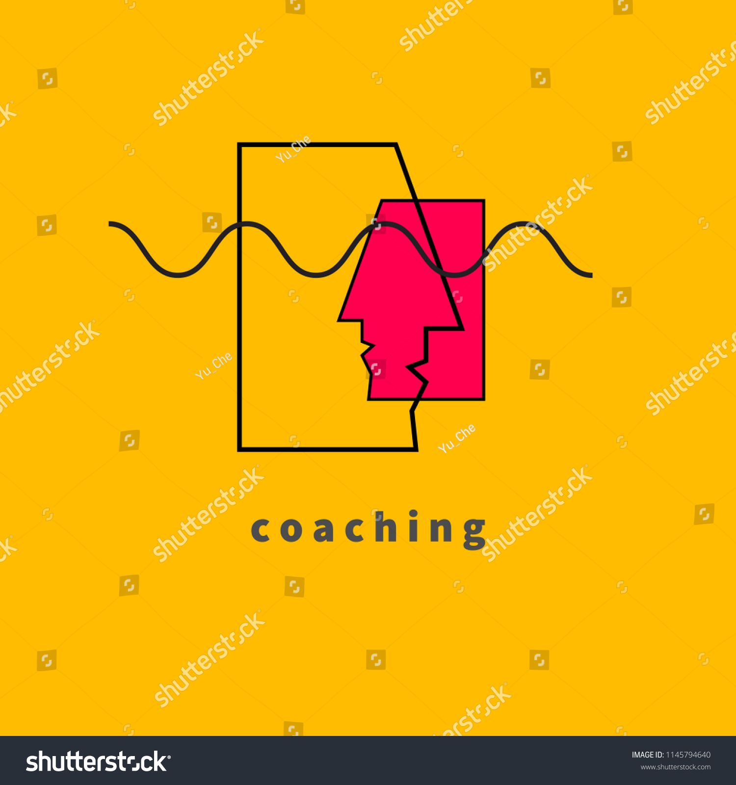 1500x1600 Coaching Icon, Coach Logo, Mentor Sign, Abstract Business Coaching
