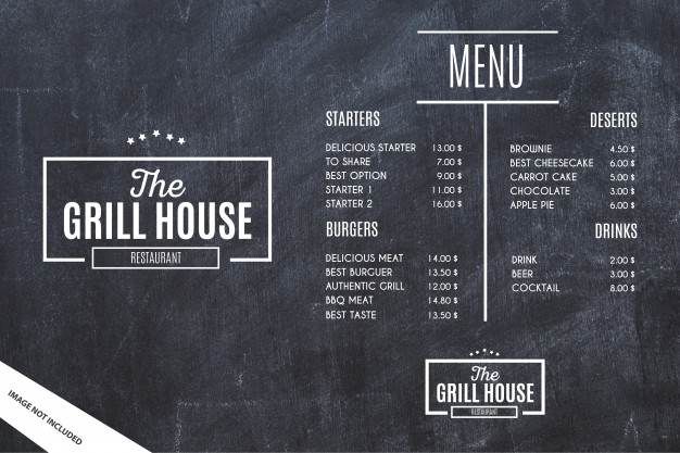 Restaurant Menu Template With Grunge Background Vector Free Download 626x417 Restaurant Menu Template With Grunge Background Vector Free Download