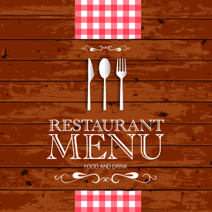 Restaurant Menu With Wood Board Background Vector 422x422 Restaurant Menu With Wood Board Background Vector