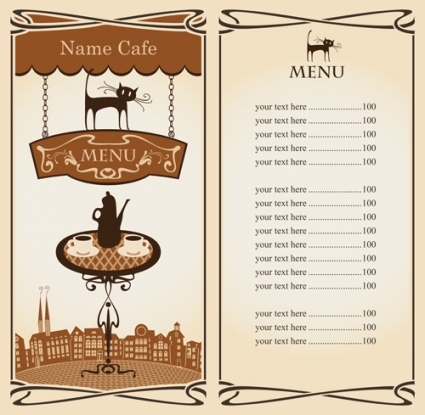 Vector Of Vintage Cafe Menu Background Art Free Vectors Ui 425x415 Vector Of Vintage Cafe Menu Background Art Free Vectors Ui