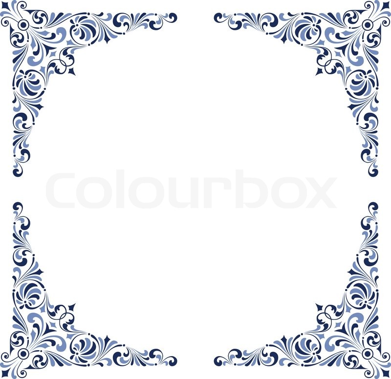 800x776 Antique Vintage Lace Border For Retro Stock Vector Colourbox