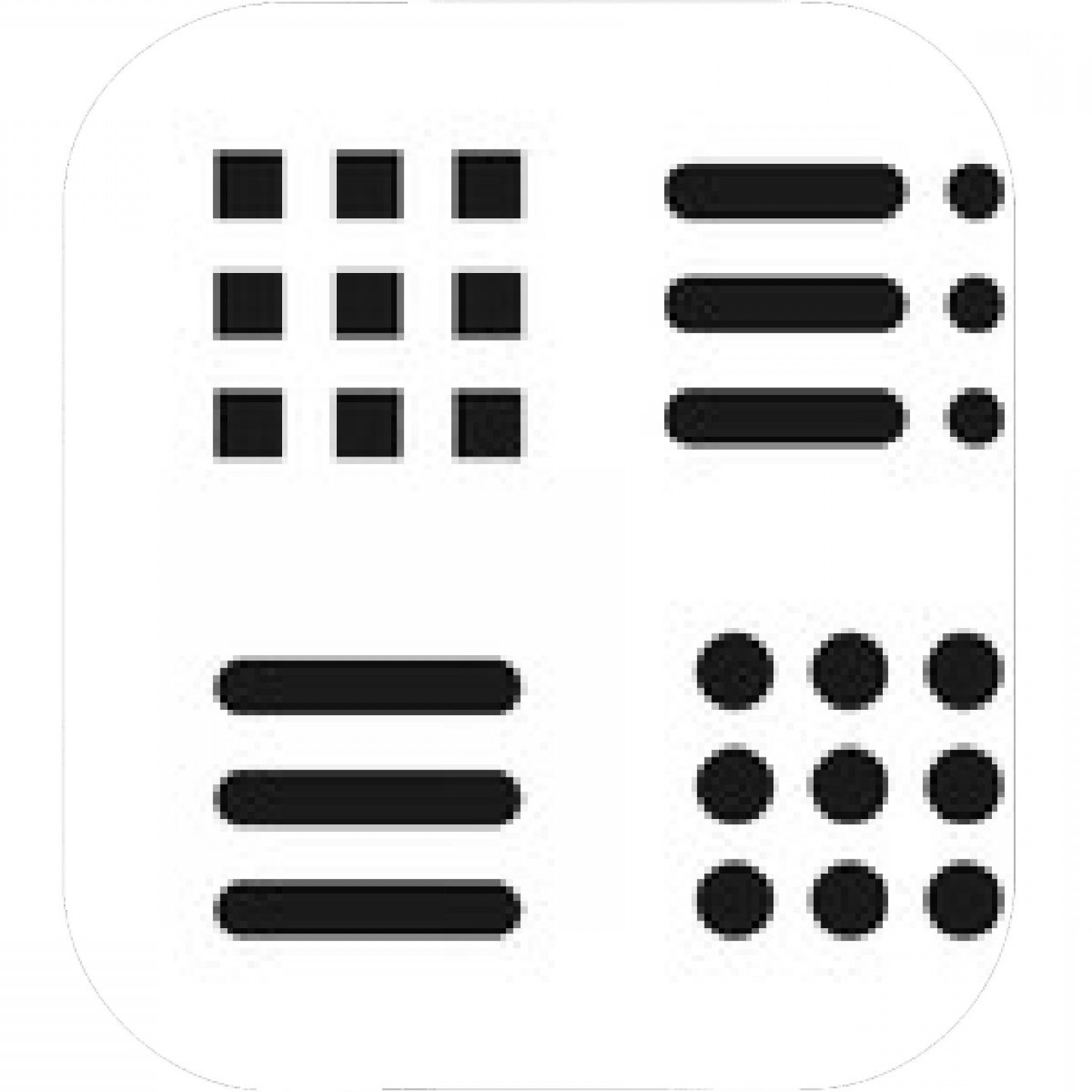 1440x1440 Menu Icon Set Hamburger Button Navigation Sign Black Isolated