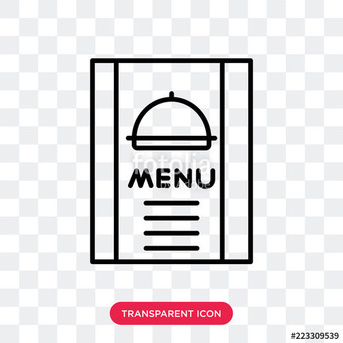 500x500 Menu Vector Icon Isolated On Transparent Background, Menu Logo