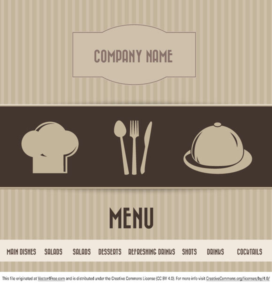 894x936 Restaurant Menu Vector