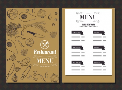497x368 Restaurant Menu Template Free Vector Download