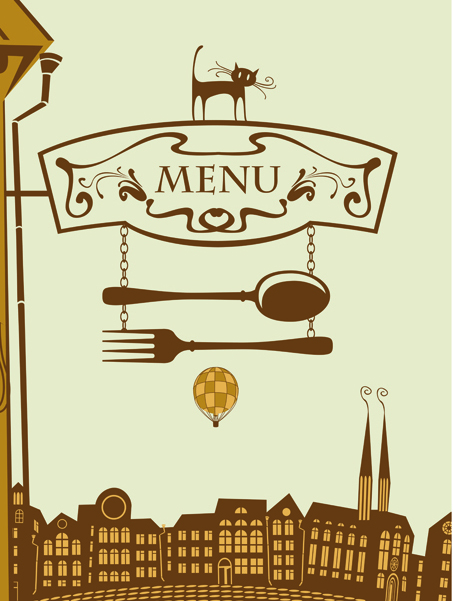 453x601 Set Of Retro Cover Menu Cafe And Restaurant Vector