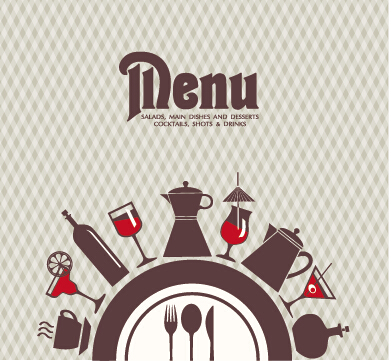 391x362 Modern Restaurant Menu Vector Cover Set Free Download