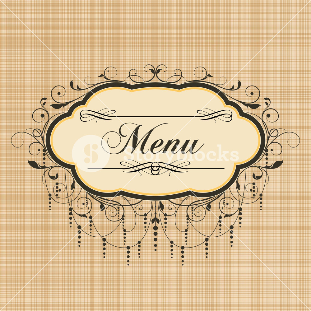 1000x1000 Vintage Menu Vector Illustration Royalty Free Stock Image