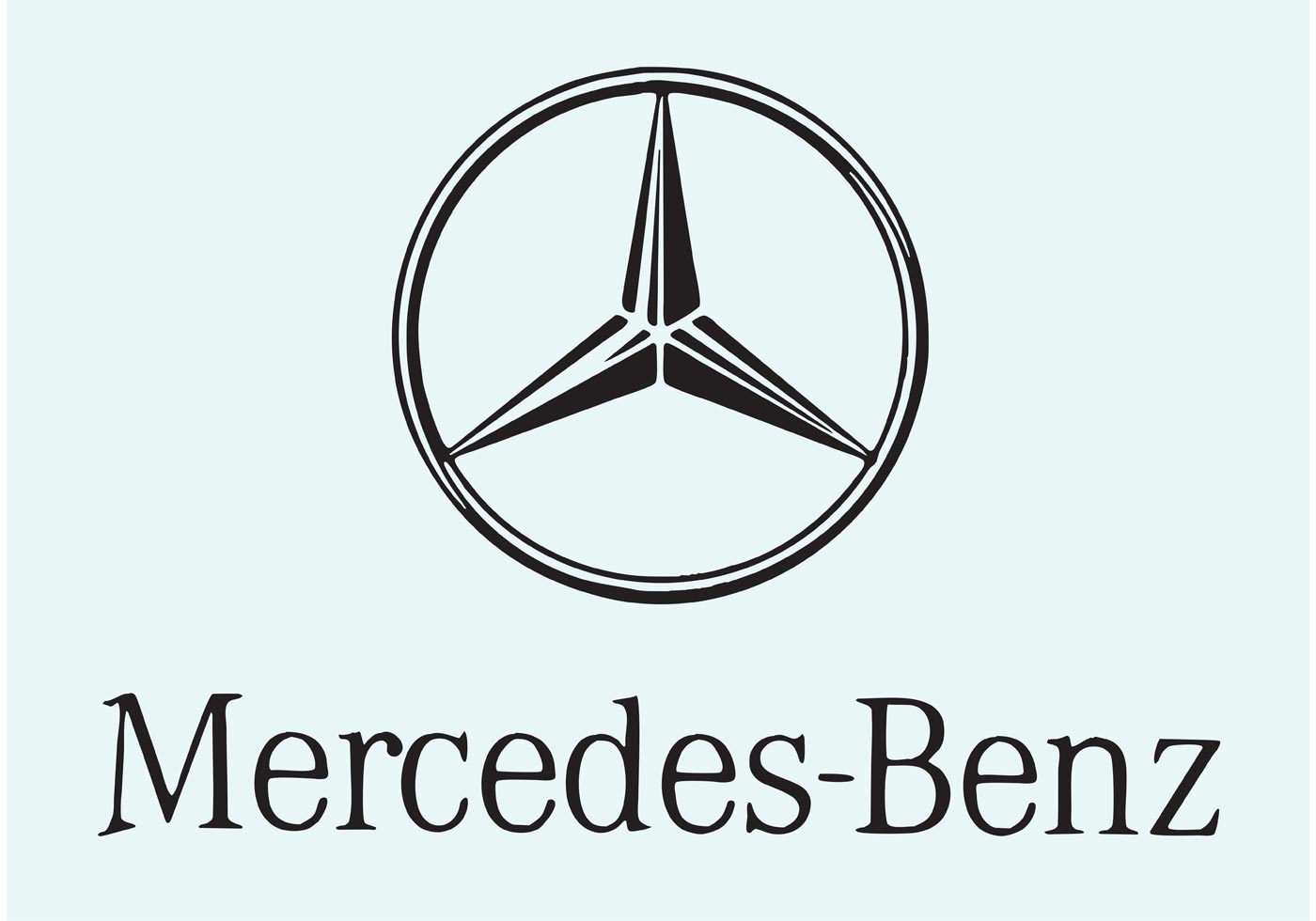 1400x980 Mercedes Logo Free Vector Art