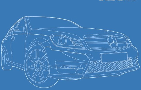 571x364 Mercedes Benz Car Creative Design Vector Free Vector In Adobe