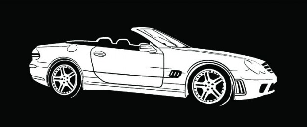 626x259 Mercedes Benz Car From Lateral View Vector Free Download