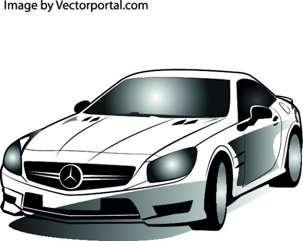 626x498 Mercedes Car Vector Free Download