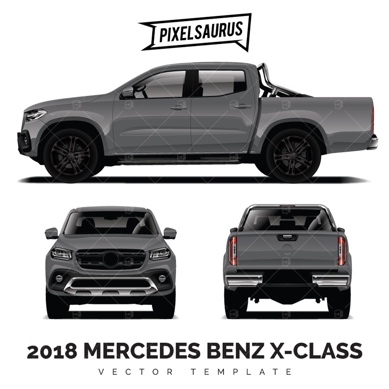 1280x1280 Mercedes Benz X Class Vector Template