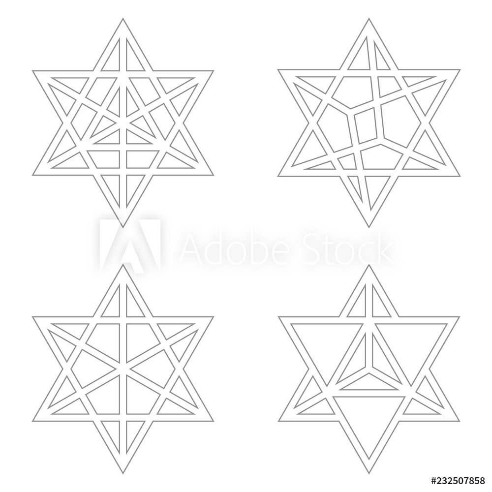 1000x1000 Photo Art Print Vector Icon With Kabbalah Symbol Merkaba