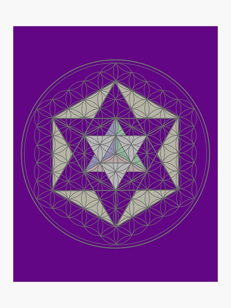 750x1000 Flower Of Life, Vector Equilibrium, Merkaba Photographic Print