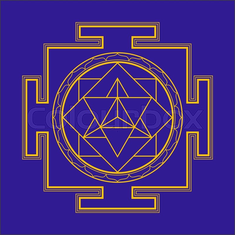 800x800 Vector Gold Outline Hinduism Merkaba Stock Vector Colourbox