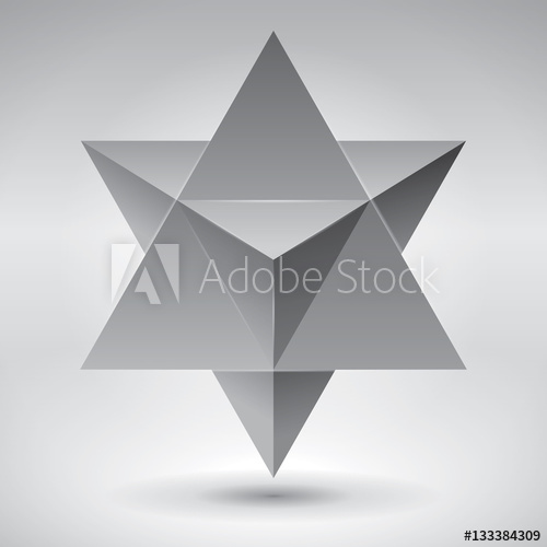 500x500 Merkaba, Crystal, Geometry Shape, Volume Star, Abstract Vector