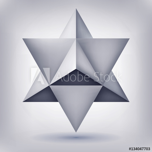 500x500 Merkaba, Crystal, Geometry Shape, Volume Star, Mesh Version