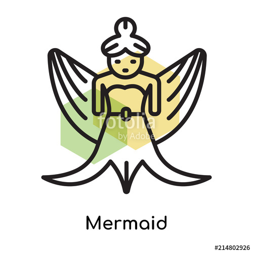 Mermaid Icon Vector Sign And Symbol Isolated On White Background 500x500 Mermaid Icon Vector Sign And Symbol Isolated On White Background