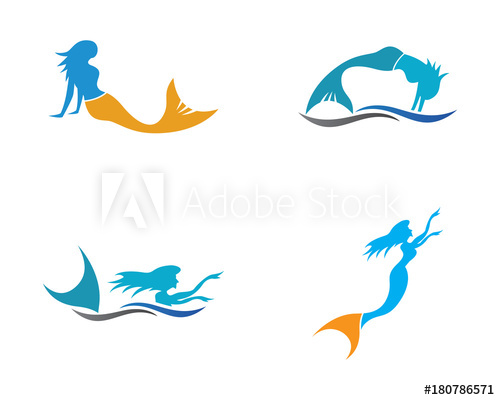 Mermaid Logo Template 500x400 Mermaid Logo Template